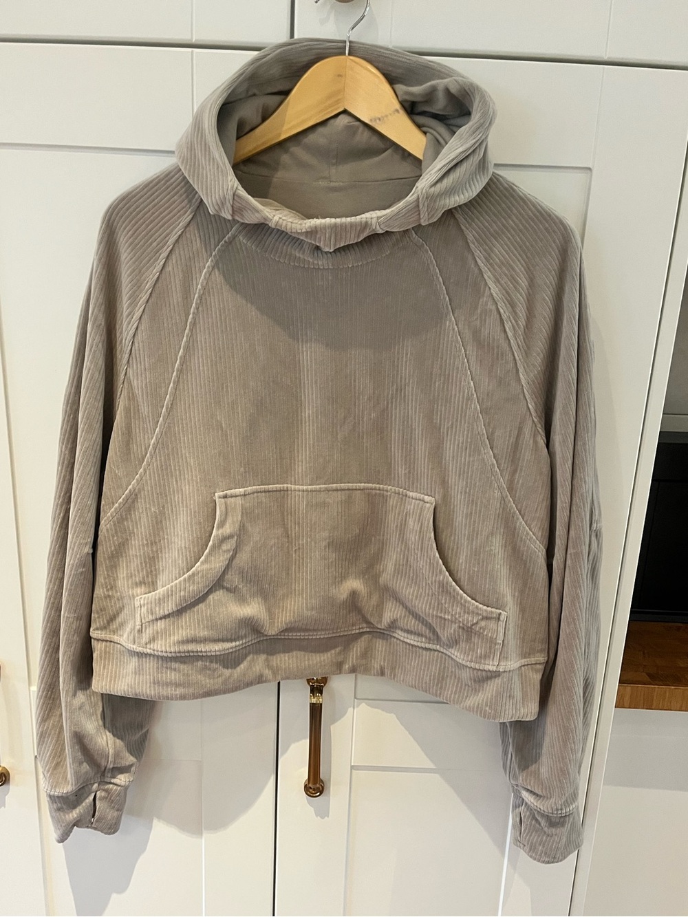 Lululemon Soft Corduroy Hooded Pullover - Taupe